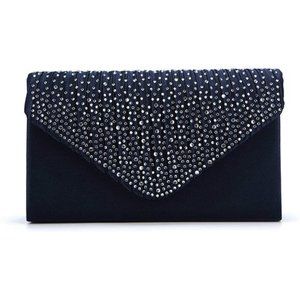 Purses and Handbags Envelope Evening Clutch Crossbody Bags Classic Dark Blue